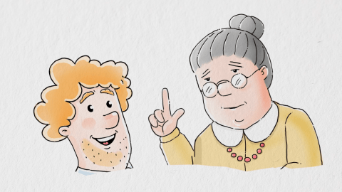 Projekt postaci Babcia i wnuczek dla Erifa